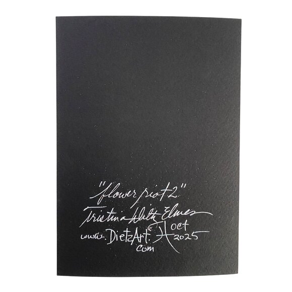 Flower Riot 2 Original Iridescent Watercolor Painting 8x10in Matted Frame Ready - Picture 5 of 6